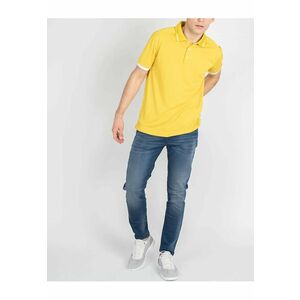Tricou polo cu linii contrastante - imagine
