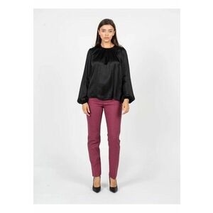 Bluza satinata - Negru - imagine