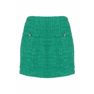 Fusta dreapta mini Dianne - Verde - imagine