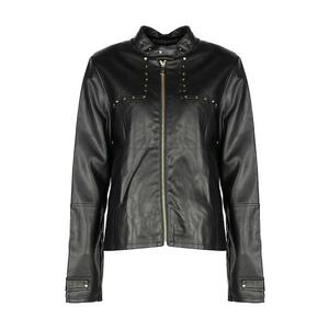 Jacheta slim fit din piele ecologica - Negru - 36 imagine