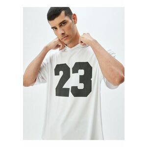Tricou cu maneci cazute si gluga imagine