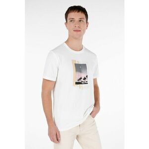 Tricou din bumbac cu imprimeu tropical imagine