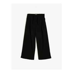 Pantaloni cu croiala ampla si snur de ajustare in talie imagine