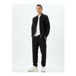 Pantaloni de trening din amestec de bumbac cu snur imagine