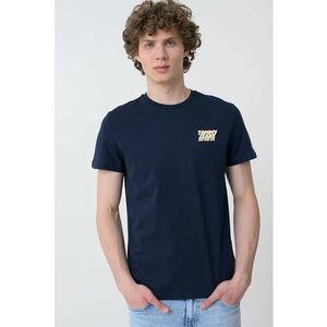 Tricou slim fit cu imprimeu logo discret imagine