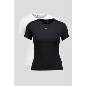 Set de tricouri slim fit cu decolteu la baza gatului - 2 piese imagine