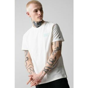 Tricou cu decolteu la baza gatului si imprimeu logo imagine