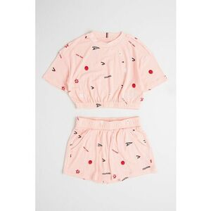 Set de tricou cu imprimeu si pantaloni scurti - 2 piese imagine