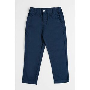 Pantaloni din amestec de bumbac organic si lyocell cu banda elastica in talie imagine