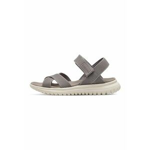 Sandale wedge din material textil cu velcro imagine