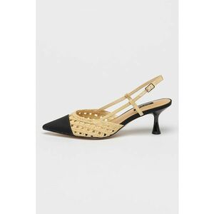 Pantofi din material textil cu toc clasic imagine