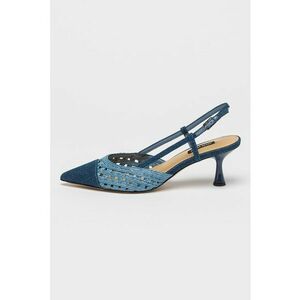 Pantofi din material textil cu toc clasic imagine