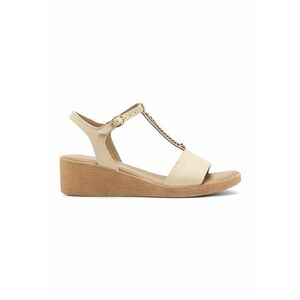 Sandale wedge din piele imagine