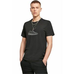 Tricou cu imprimeu grafic si decolteu la baza gatului imagine