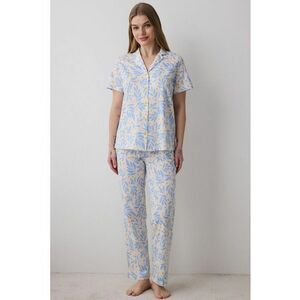 Pijama cu nasturi si imprimeu imagine