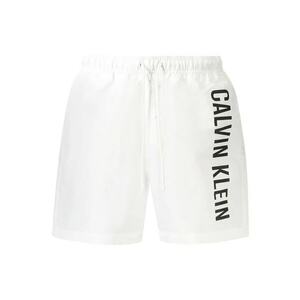 Pantaloni scurti barbati pentru inot cu imprimeu cu logo - regular fit - Alb - imagine