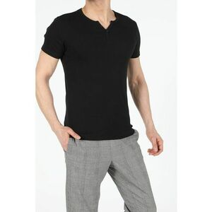 Tricou slim fit cu fenta cu nasturi imagine
