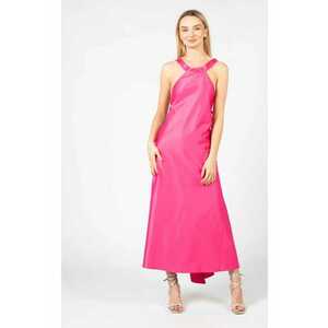 Rochie lunga cu aspect satinat - 38 imagine