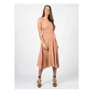 Rohie midi cu decolteu in V - imagine