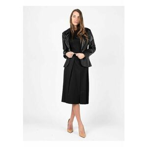 Sacou slim fit din piele ecologica - imagine