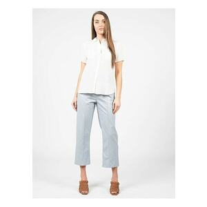 Pantaloni crop cu talie inalta - imagine