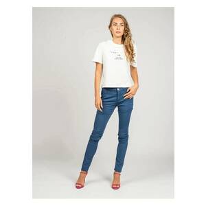 Blugi skinny cu model floral - imagine