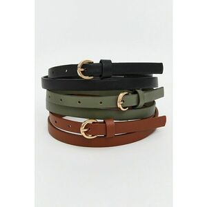 Set de curele skinny cu catarama metalica - 3 piese imagine