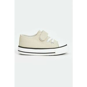 Pantofi din material textil cu inchidere velcro si platforma imagine
