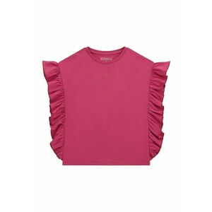 Tricou din bumbac cu volane imagine