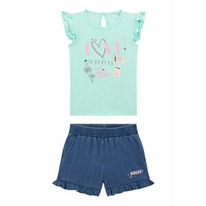 Set de tricou cu model grafic si pantaloni scurti imagine