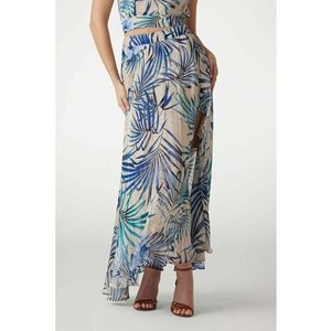 Fusta maxi cu model tropical imagine