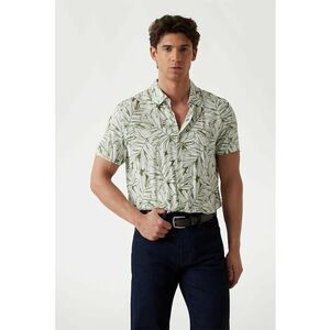 Camasa cu model floral si maneci scurte imagine