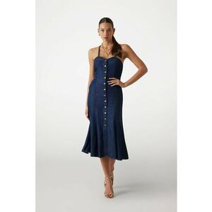 Rochie midi de denim imagine