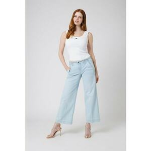 Blugi crop cu talie inalta imagine