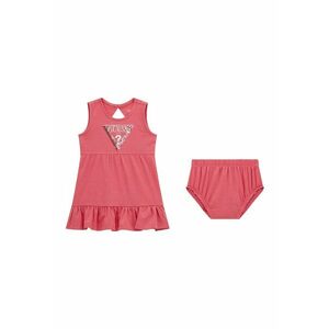 Set de chiloti si rochie din amestec de bumbac cu terminatie cu volane - 2 Piese imagine