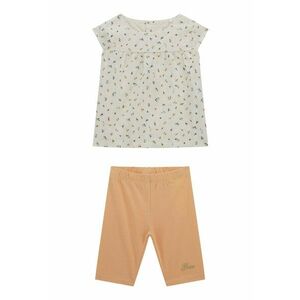 Set de pantaloni si bluza cu imprimeu floral si maneci scurte - 2 Piese imagine