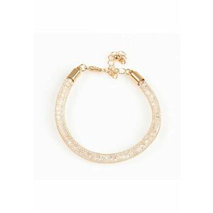 Bratara aurie tip tub cu margele transparente - Paris imagine