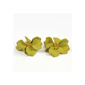 Cercei cu clips floare kaki - Paris imagine