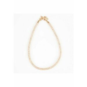 Colier auriu tip tub cu margele transparente - Paris imagine