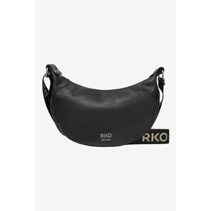RYLKO - Geanta semiluna de piele cu bareta cu model logo imagine