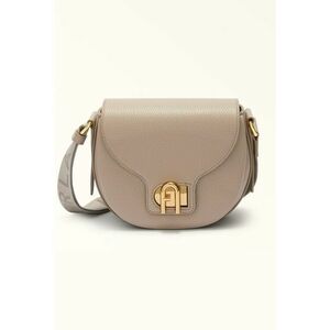 Geanta crossbody din piele cu bareta cu model logo Lotus imagine