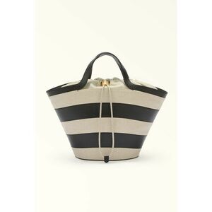 Geanta bucket din piele si material textil imagine