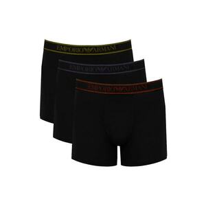 Set de boxeri cu logo pe banda elastica - Negru - imagine