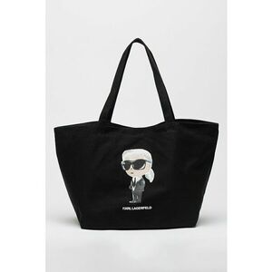 Geanta shopper cu imprimeu logo Ikon imagine