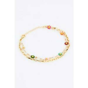 Bratara ajustabila pentru glezna cu elemente florale 24SX840018 imagine