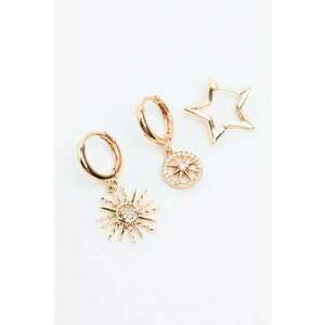 Set de cercei decorati cu cristale - 3 piese imagine