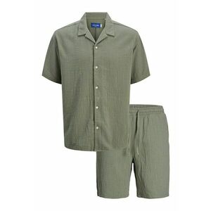 Set de camasa din bumbac cu maneci scurte si pantaloni scurti - 2 piese imagine