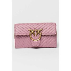 Geanta crossbody din piele cu bareta din lant Love One imagine