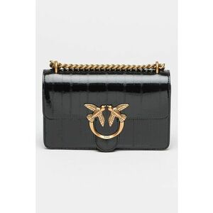 Geanta crossbody de piele cu bareta lant imagine