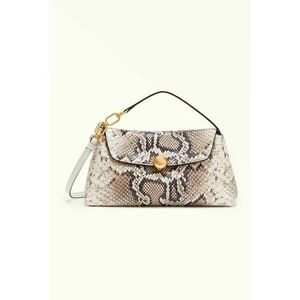 Geanta crossbody din piele cu imprimeu piele de sarpe imagine